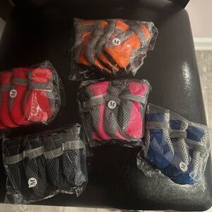 Dog Paw Protectors - Pink, Orange, Black, Blue